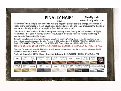 Hair Building Fibers 25 gram (ammonium chloride free) Refill Bag by Finally Hair. Compatible Replacement/Refill for Toppik Xfusion (Dark Brown w/reddish hue) SEE PICTURES for 2 different dark browns