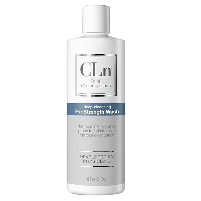 CLn® ProStrength Wash - PH-Balanced and Formulated for Daily Use with Salicylic Acid to Cleanse and Exfoliate Normal to Oily Skin for Men and Women with Body Odor, 8 fl oz.