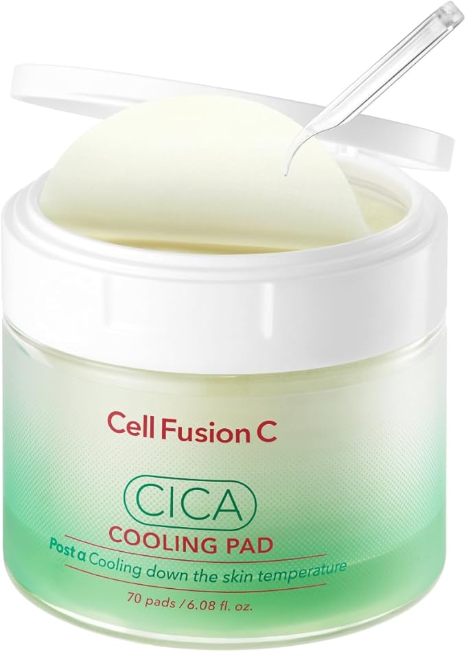 Cell Fusion C Post Alpha CICA Cooling Toner Pad, Redness Relieving & Cooling Korean Toner Pads, Centella Asiatica and Madecassoside, 70 Pads / 6.08 fl.oz.