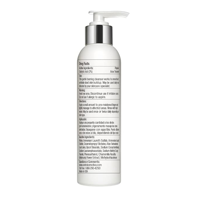 CONTROL CORRECTIVE Salicylic Wash 2%, 6.7 Fl Oz - Excellent For Oily Or Acne-Prone Skin, Creamy/Gel Cleanser Helps Reduce And Control Breakouts Without Overstripping