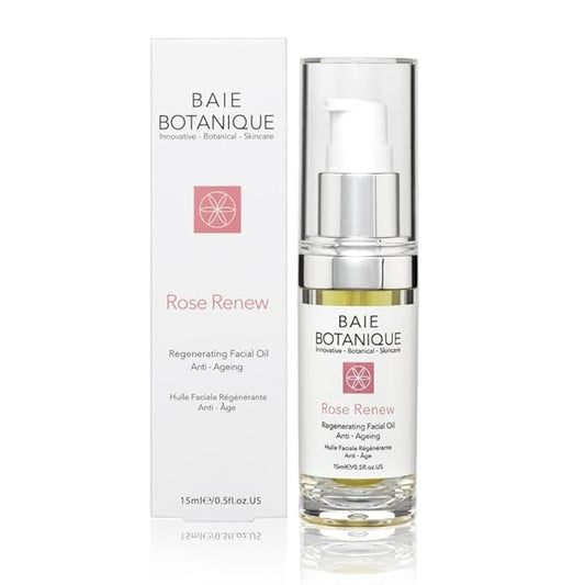 Baie Botanique Anti-Aging Facial Oil 15ml - Rose Absolute, Camelia, Borage, Evening Primrose, Abyssinian & Amla Oil - 100% Natural, 90% Organic