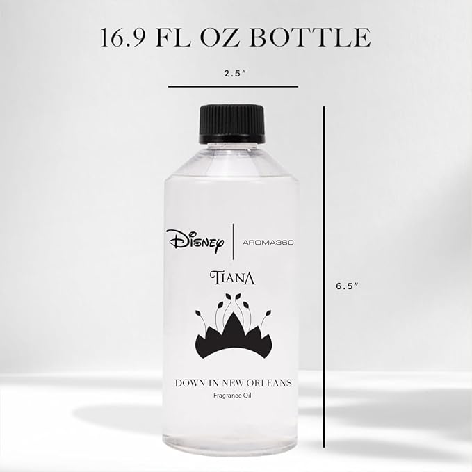 Aroma360 | Disney Down in New Orleans Fragrance Oil Blend | The Princess and The Frog | Princess Tiana | Aromatherapy Scent Diffuser Oil | Coconut Bergamot Valencia Orange 16.9 fl oz 500mL