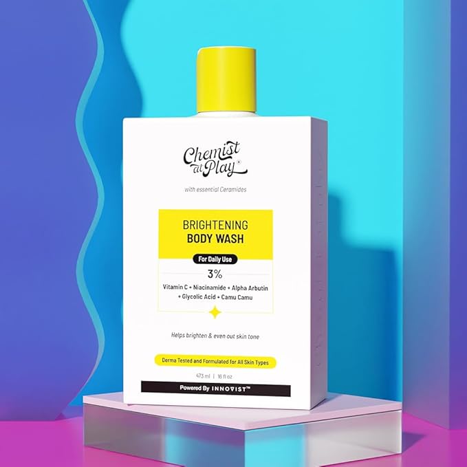 Brightening Body Wash | Glowing Skin Vitamin C Bodywash | Helps to Reduce Fades Dark Spots, Evens out Skin Tone | Alpha Arbutin | 30X Vitamin C | For Women & Men | 15.9 Fl oz