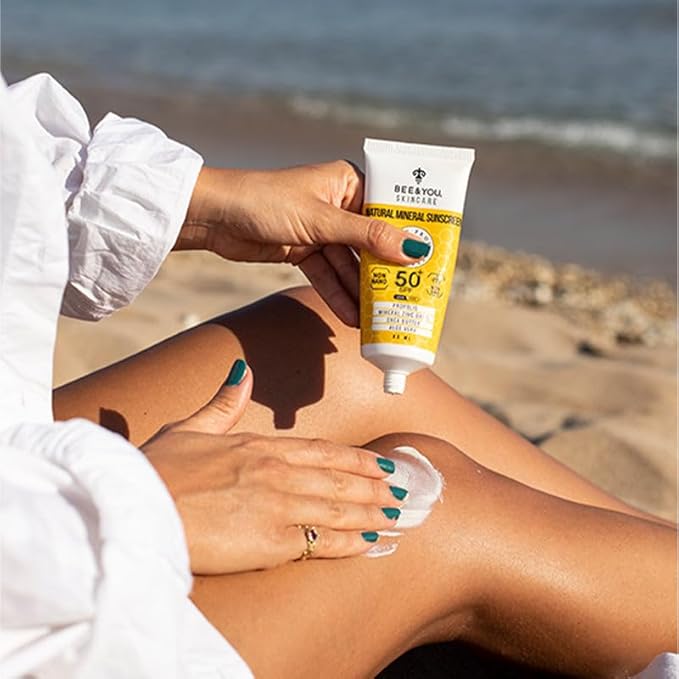 BEE and YOU Mineral Body Sunscreen SPF 50 | Non-Nano Zinc Oxide | 100% Natural, Reef-Safe, Broad Spectrum UVA/UVB Protection | Eco-Friendly Sunscreen for Body