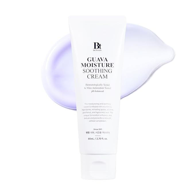 BENTON Guava Moisture Soothing Cream - Skin Soothing and Moisturizing Effect for Dry Skin & Sensitive Skin, Not Tested on Animals, Korean Skin Care