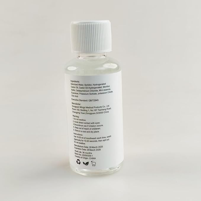 50 Pc Travel Size Mouthwash, 1.2oz/35ml Mini Mouthwash, Alcohol-Free, Portable Oral Rinse for Travel, Hotels, On-The-Go (Mint)