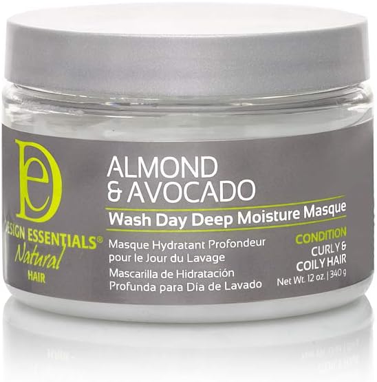 Design Essentials Natural Almond & Avocado Wash Day Deep Moisture Masque, 12 Ounce