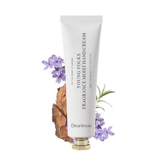 Dear Irean Fragrance Moist Hand Cream for Dry Cracked Hands with Multiple Hydrating Extracts and Long Time Lasting Moisturizing, Available In All Seasons, 1.18 Oz Tube (YOUNG FOLKS)
