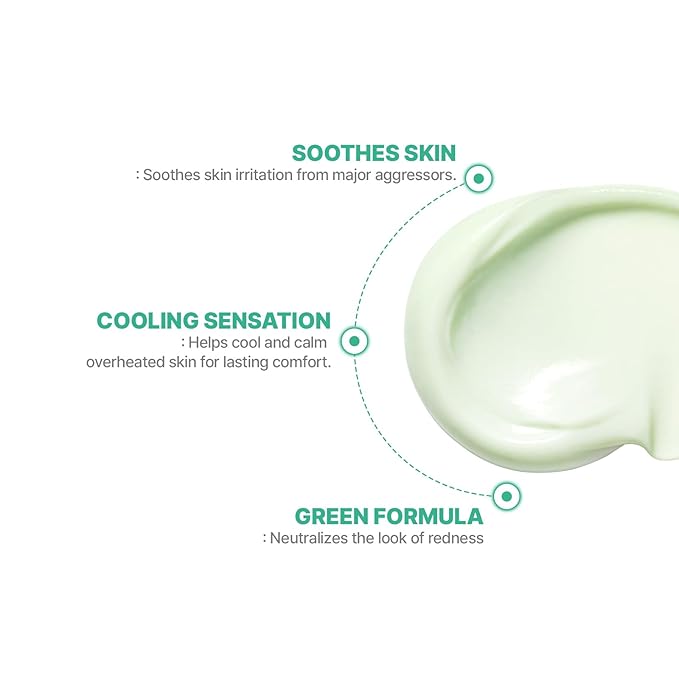 Cell Fusion C Calming Down Cream, CICA, Redness Relieving Moisturizer for Sensitive Skin, Green Color Correcting, Centella Asiatica, 50ml / 1.69 fl.oz