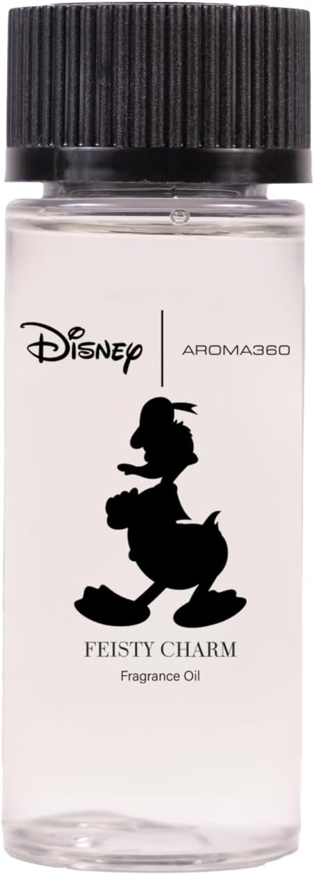 Aroma360 | Disney Feisty Charm Oil Blend | Donald Duck | Luxury Essential Oil | Aromatherapy Scent Diffuser Oil | Blue Cedar, Cardamom and Eucalyptus 1.7 fl oz, 50 mL
