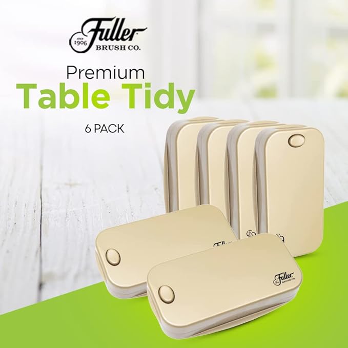 Fuller Brush Premium Table Tidy - Portable Handheld Crumb Remover Sweeps Crumbs & Dry Spills on Fabric Tablecloth Placemats & Tabletop Surfaces Comes in 3 Colors Available in Singles & Packs of 2 or 6