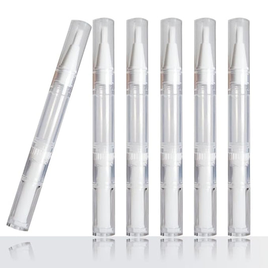 12 Pack 3 Ml Transparent Twist Pens Empty with Brush ，Cuticle Oil Bottles Empty,Cuticle Oil Pen Empty for Lip Gloss Nail Polish Eyelash Growth Liquid