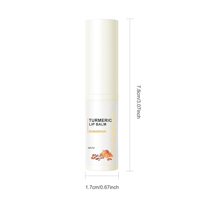 2 Pcs Turmeric Lip Balm for Dark Lips, Natural Lip Lightening Moisturizer Lip Scrub for Smokers Dark Lip, Lip Balm for Exfoliating, Hydration, Softening