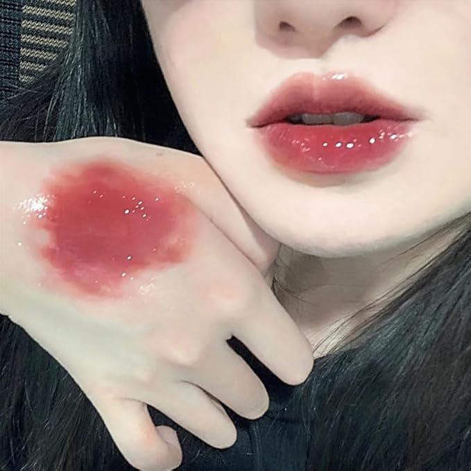 2Pcs Bear Lip Glaze Jelly Lipstick,Liquid Lipstick Cute Bear Lipgloss Waterproof Long Lasting Cheek Rouge Tint Cosmetics Bear Beauty Makeup Moisturizing Lip Stain Plumping Water Lip Gloss