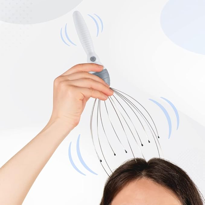 Daiwa Felicity Head Scalp Massager Scratcher 5-in-1 Stress Relief Massager Set for Scalp, Face, and Body Relaxation, Magnetic and Shiatsu Therapy for Tension, Pain Relief, and Wellness