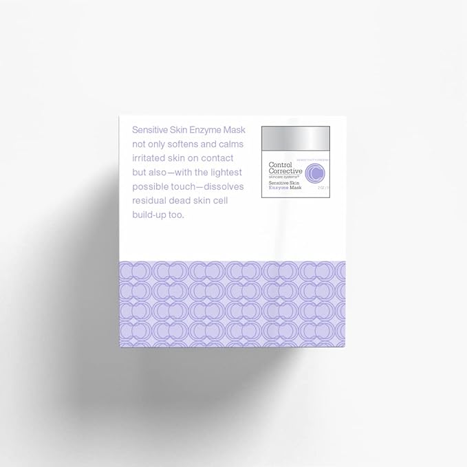 CONTROL CORRECTIVE Sensitive Skin Enzyme Mask, 2 Oz - Increases Hydration And Renews Skin Texture, Papaya Enzyme Based, Creamy Clay Mask Lightly Exfoliates Softens, Calms & Hydrates At The Same Time