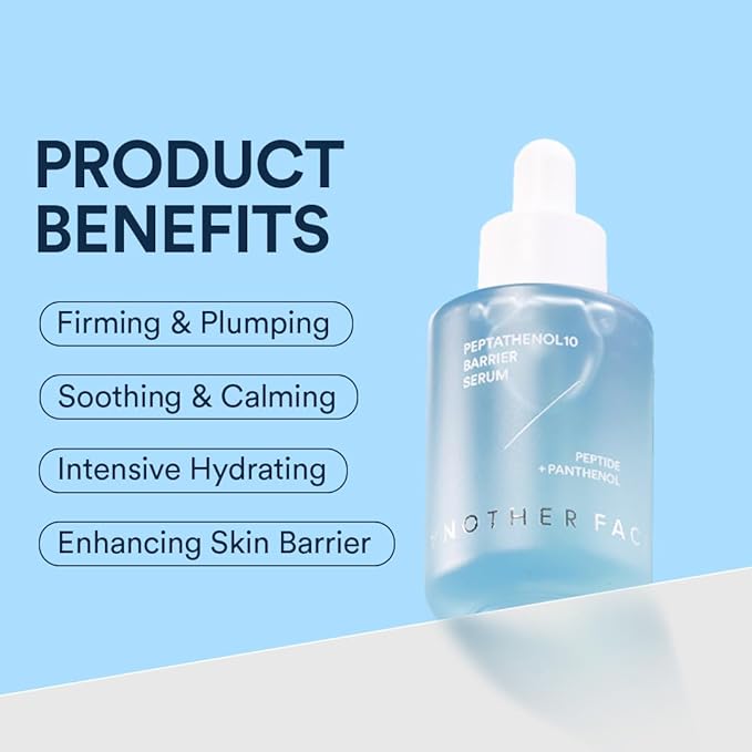 ANOTHER FACE PEPTATHENOL10™ BARRIER SERUM 1.35 Fl. Oz. | Multi Peptide for face, Total Package Serum, Glowing & Firming for Skin Barrier, Soothing & Calming, Hydrating, Vegan, Korean Skin Care