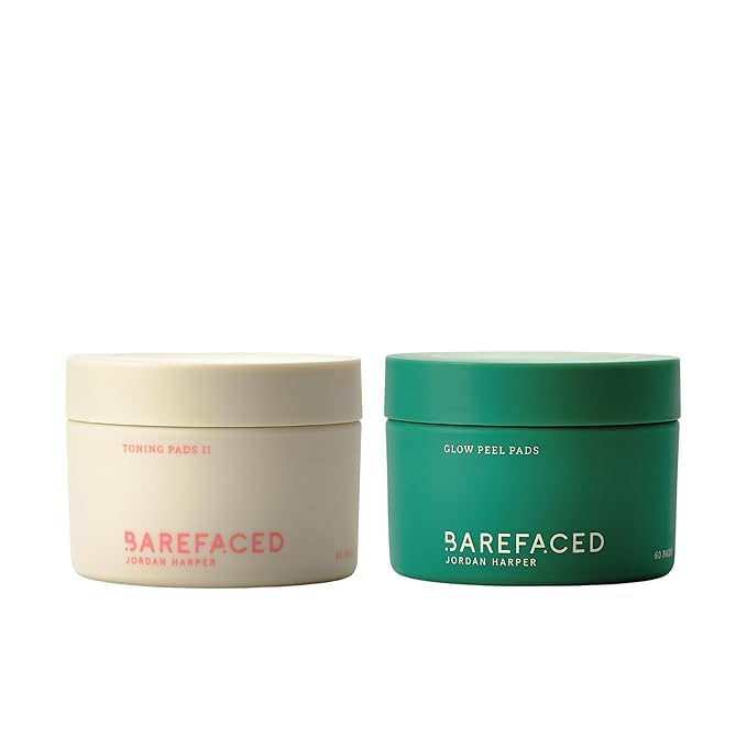 Barefaced Glow Duo - Glow Peel Pads & Toning Pads II for Exfoliated, Smoother, Brighter Skin