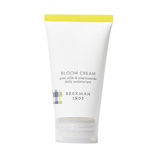 Beekman 1802 Bloom Cream Goat Milk Face Moisturizer Tube, 1.69 fl. oz. - Lightweight, Gentle, Deeply Hydrating & Nourishes Skin Barrier - All Skin Types - Cruelty Free