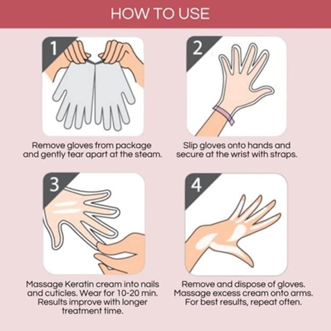 Bodipure Premium Hand Mask Keratin Gloves | Moisturizing Gloves for Dry Hands & Nail-Strengthening & Cuticle Softening | Spa Experience at Home | Chemical Free & For All Skin Types | 50 Pairs