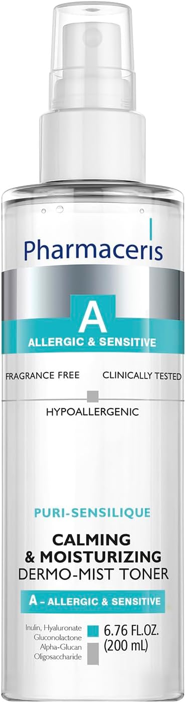 Calming Mist Toner, Soothing & Hydrating Face Mist for Sensitive & Allergy-Prone Complexion; Restores pH, Refreshes & Supports Skin’s Barrier & Microbiome Puri-SENSILIQUE, 6.76 fl oz