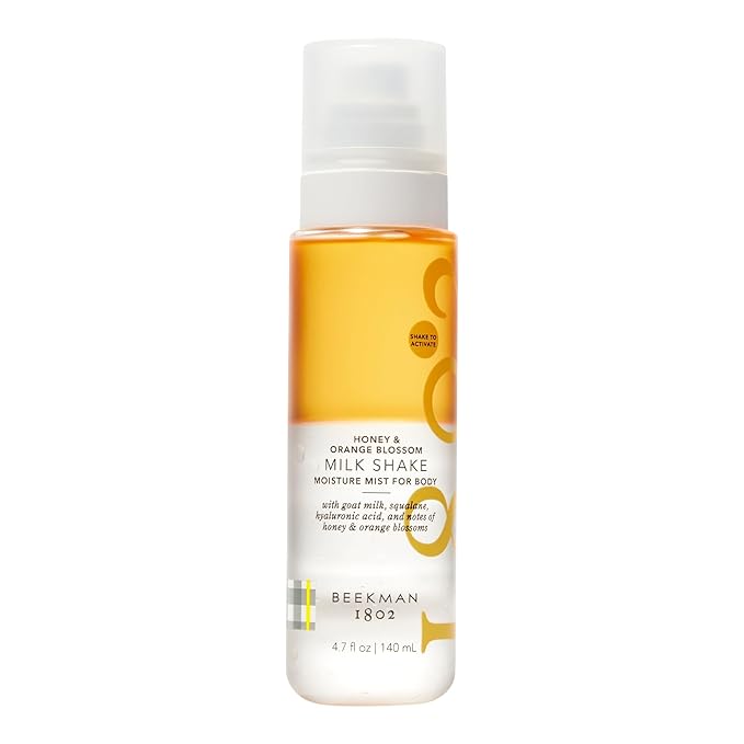 Beekman 1802 Milk Shake Body Mist - Honey & Orange Blossom 4.7 fl oz - Hyaluronic Acid, Jojoba Oil, Instantly Moisturizes, Hydrates & Softens, Good for Sensitive Skin, Cruelty Free