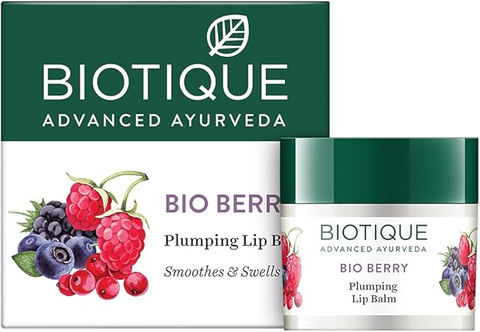 Biotique Bio Berry Plumping Lip Balm 12 Gm I Soothes & Swell Lips I Unscented Lip Repair Lip Balm for Dry, Cracked Lips I For Men, Women, and Children. Great for Gifts