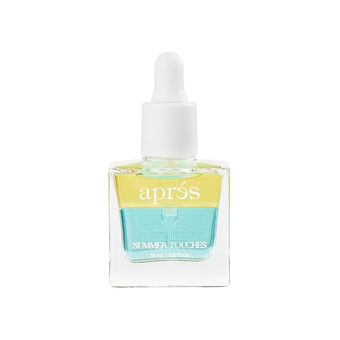 Apres Light & Shadow Cuticle Serum, Nourishing Blend of Almond and Jojoba Oil, Vitamin B and Turmeric, Cuticle Repair Oil 15 mL (15 ml, Summer Touches (Orange, Violet, and Cedar))