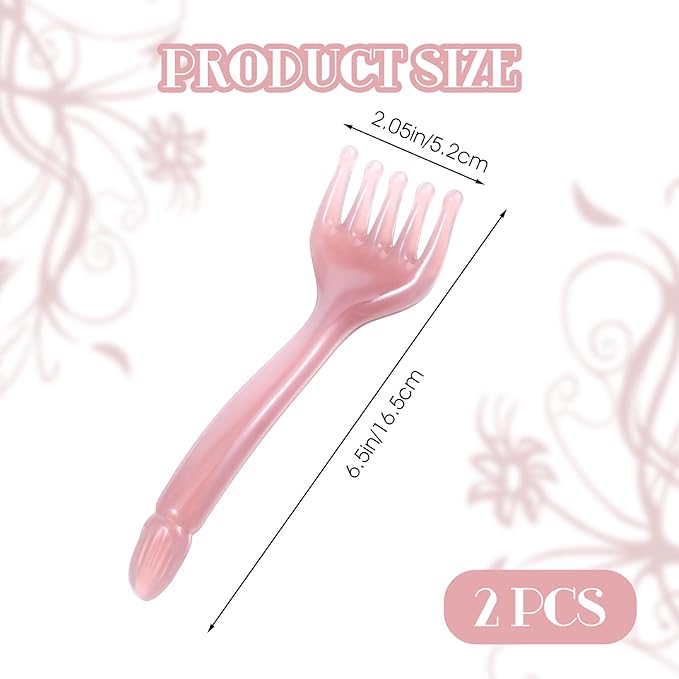2PCS Head Scalp Massagers, Resin Hair Growth Scalp Combs Handheld Five Claw Massage Tool, Portable Face Body Head Scratcher, Meridians Massager Manual Gua Sha Hair Brush for Women Men