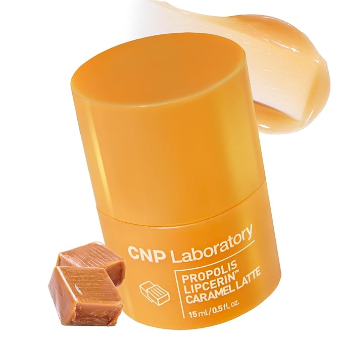 CNP Honey Lip Butter - Propolis Lipcerin™ 06 Caramel Latte, Café Edition, Hydrating Overnight Manuka Lip Balm & Mask, 12hrs Long-lasting Moisture, Gifts for Women, Korean Skin Care, 0.5 fl.oz.