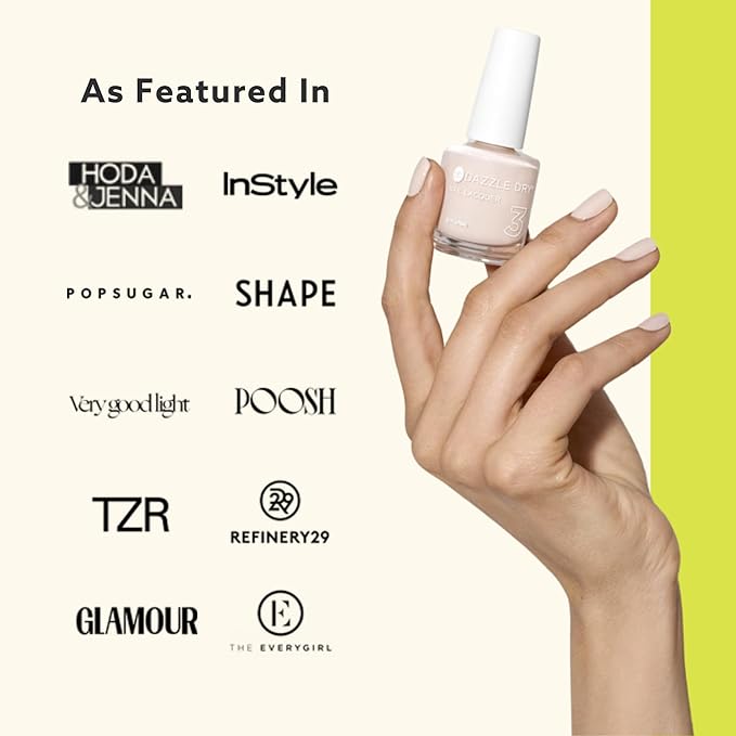Dazzle Dry Mini Kit 4 Step System - Carnival Coral, a bright, punchy full coverage coral. Full coverage cream. (5 Piece Kit / 5 Manicures)
