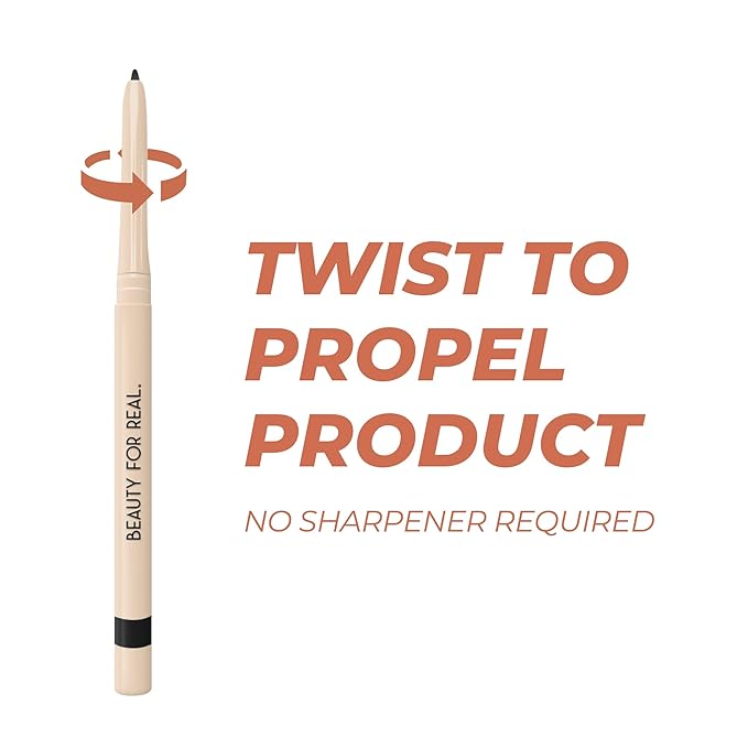 Beauty For Real I-Line 24-7 Eyeliner, Black Magic - Black Matte - Long-Wearing, Waterproof Gel Formula - Safe for Sensitive Eyes & Contact Lens Wearers - 0.01 oz