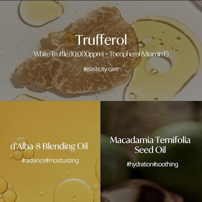 d'alba Piedmont Organic Advanced Oil, 100% Vegan Plant-based Ingredients, Hydrating (0.58 oz.)