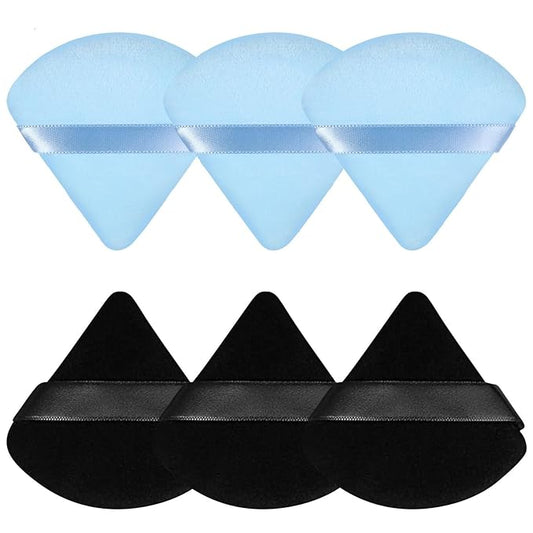 6 Pieces Triangle Powder Puff Soft Makeup Sponge Make Puff for Face Powder Cosmetic Foundation Sponge Makeup Tool
