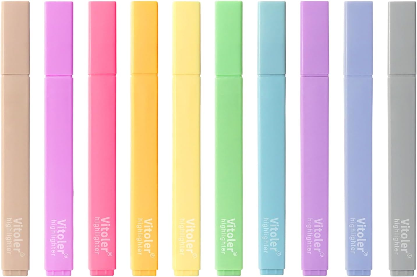 Bible Highlighters, 10 Pack, Assorted Colors, Fast Dry, Pastel Highlighters No Bleed, Set, Bible Journaling Highlighter, Marker, Colored School Supplies