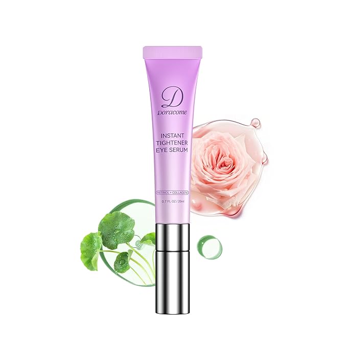 Caffeine & Retinol Under Eye Serum – Dermatologist-Tested, Fast Absorbing, Correction for Puffy Eye Bags Fine Lines Dark Circles Wrinkles While Providing Moisturizing Care