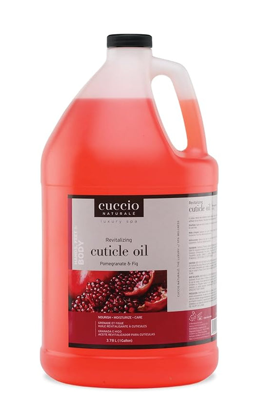 Cuccio Naturale Cuticle Revitalizing Oil, 1 Gallon/128 oz/3.78 Liter (Gallon, Pomegranate & Fig)