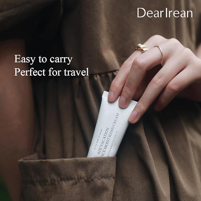 Dear Irean Fragrance Moist Hand Cream for Dry Cracked Hands with Multiple Hydrating Extracts and Long Time Lasting Moisturizing, Available In All Seasons, 1.18 Oz Tube (YOUNG FOLKS)