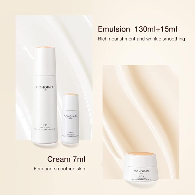 Donginbi Red Ginseng Moisturizing & Firming Set EX, Anti-Aging Korean Skin Care, Routine Kit for Smooth, Radiant Skin by KGC