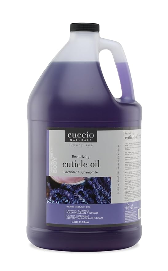 Cuccio Naturale Cuticle Revitalizing Oil, 1 Gallon/128 oz/3.78 Liter (Gallon, Lavender & Chamomile)