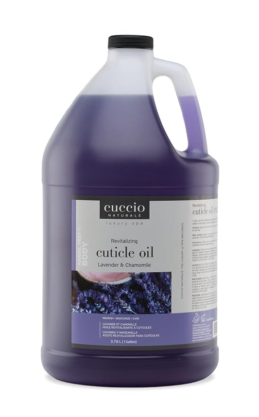 Cuccio Naturale Cuticle Revitalizing Oil, 1 Gallon/128 oz/3.78 Liter (Gallon, Lavender & Chamomile)