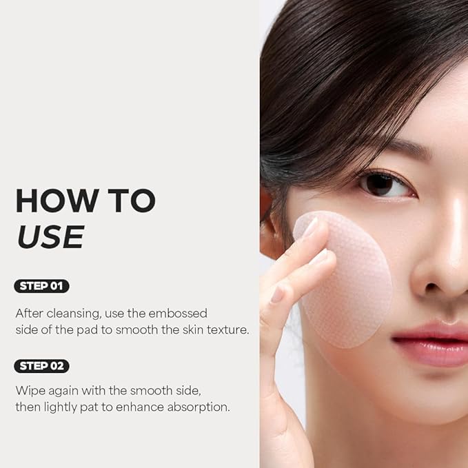 Clearing Skin Prep Essence Pad with AHA BHA PHA & Red Beet Extract, Exfoliating & Hydrating Korean Skincare, 140ml/70ea