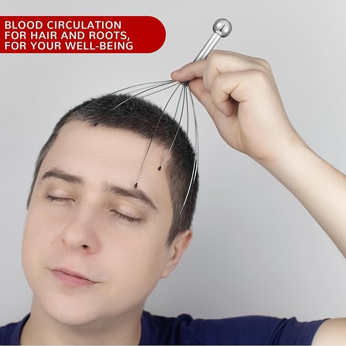 48 Pack Head Massager Scalp Massager 20 Prongs Head Scratcher Handheld Massage Tingler for Deep Relaxation, Stress Relief and Hair Stimulation, Stocking Stuffers