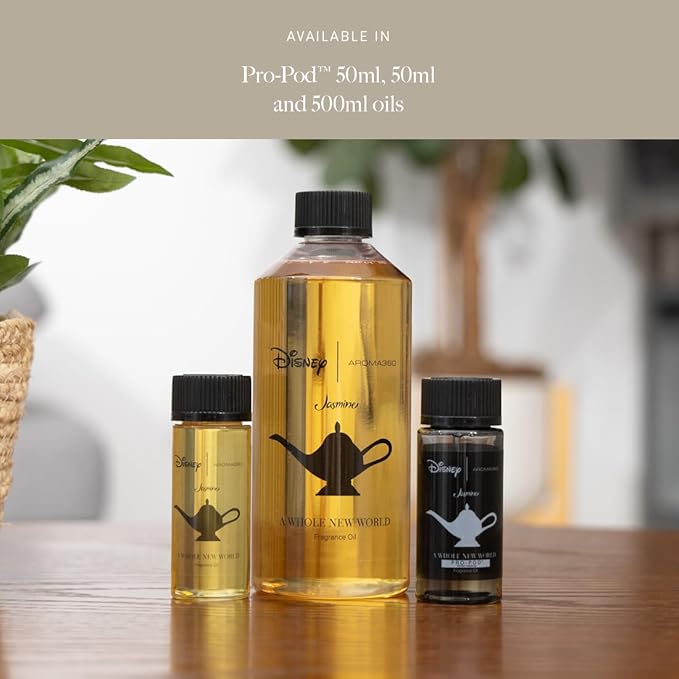 Aroma360 | Disney | A Whole New World Fragrance Oil Blend | Aladdin| Princess Jasmine | Luxury Essential Oil Diffuser | Aromatherapy Scent Diffuser Oil | Orange, Aldehydes & Jasmine 16.9 fl oz, 500mL