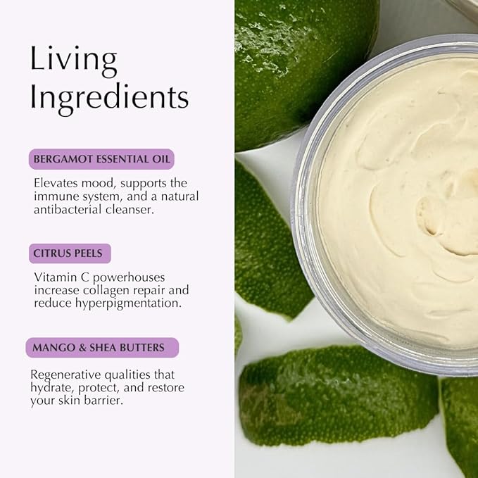 Bergamot Beurre Evening Face & Body Balm | Skin & Mind Skincare with Bergamot, Aloe, Shea & Mango Butters | Comforts & Hydrates | Promotes Relaxation for Radiant Skin | 1.5 oz