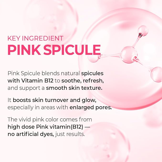 Cemenrete Cyano Pink Spicule Serum with Calcium, pore tightening refines pores tightening serum 1.01 fl. oz.