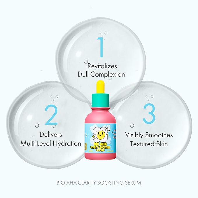 Bio-AHA Clarity Boosting Face Serum 50ml | Korean Serum w/Mild Exfoliation Fruit-Based Lactic Acids, Probiotics & Niacinamide