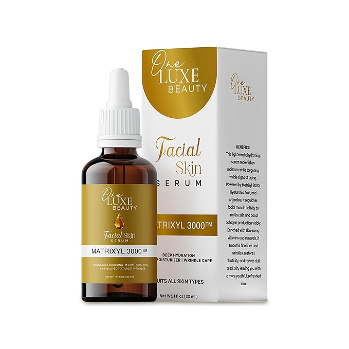 Anti Aging Serum Matrixyl 3000 with Hyaluronic Acid, Peptide Collagen & Argireline – Best Deep Wrinkle Repair & Hydrating Face serum – All skin types Korean Matrixyl Serum 1.01 Fl Oz