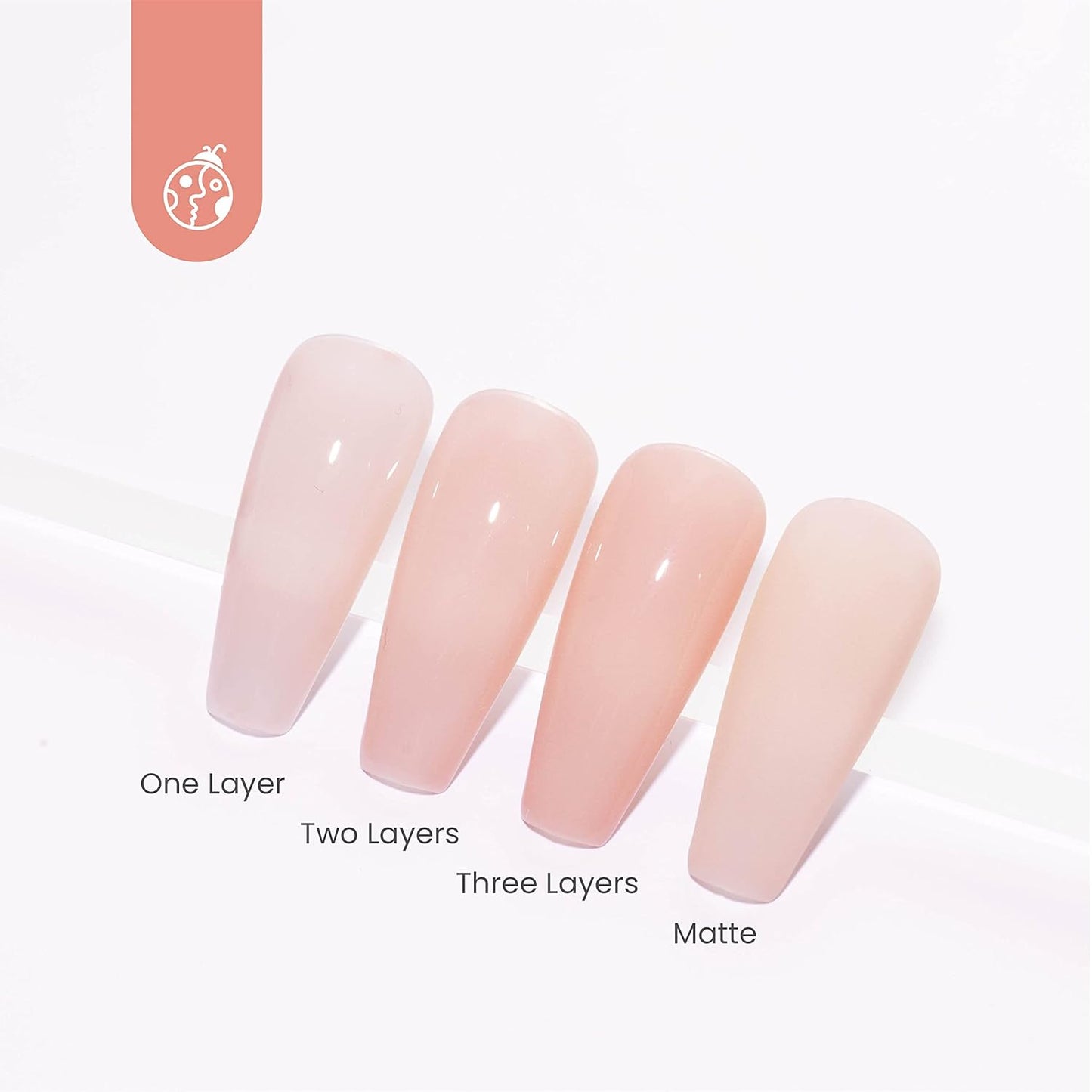 Beetles Jelly Nude Gel Polish 0.5oz Natural Gel Nail Polish Nail Concealer Neutral Color Jelly Peach Translucent Soak Off U V LED Nail Lamp Gel Polish Nail Art Gel 15ml Gift for Girls