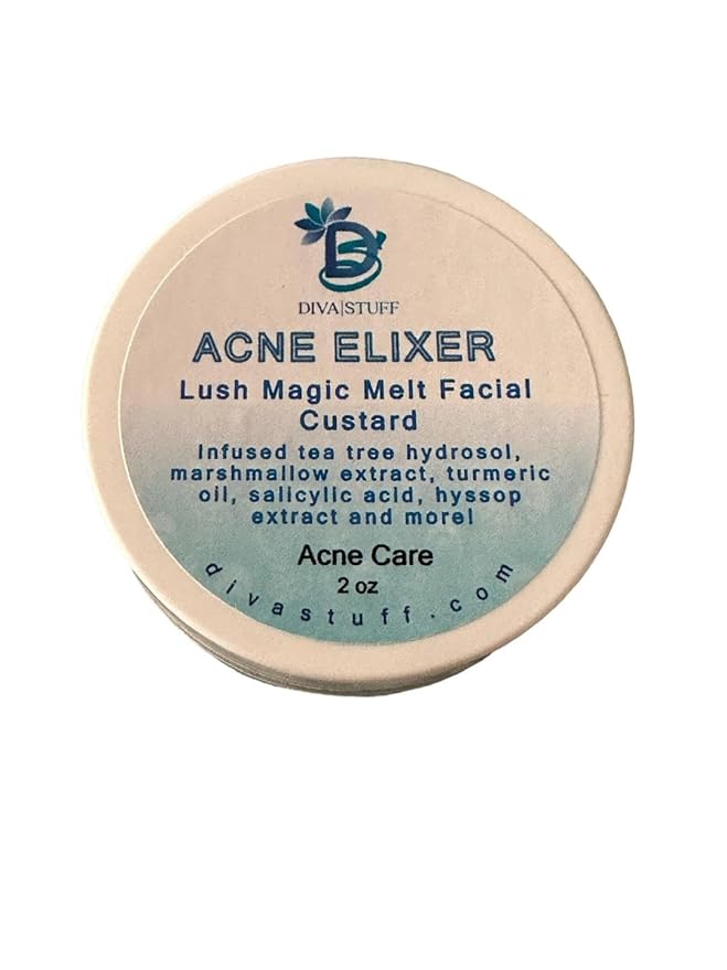 Diva Stuff Acne Facial Elixir, Magically Melts Into the Skin, High Water Content With Hyaluronic Acid to Help Keep Acne Prone Skin Moisturized Yet Clear